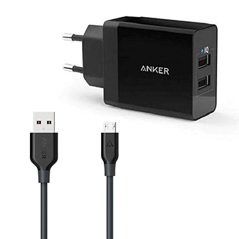 شارژر دیواری انکر مدل B2021 به همراه کابل تبدیل microUSB